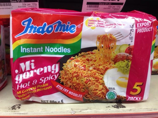 Mi Goreng Noodles - Hot & Spicy Noodles 5pk