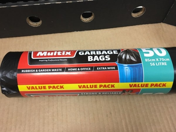 Strong & Reliable Garbage Bags 56L 85cmx70cm