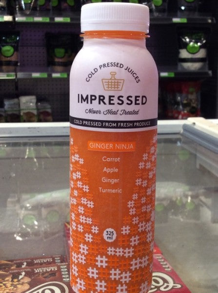 Cold Pressed Ginger Ninja Carrot Apple Ginger Turmeric Juice