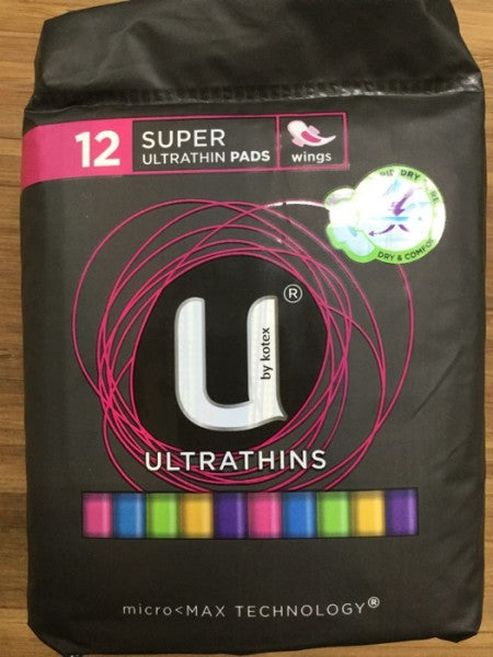 U By Kotex Ultrathins Super w/ Wings