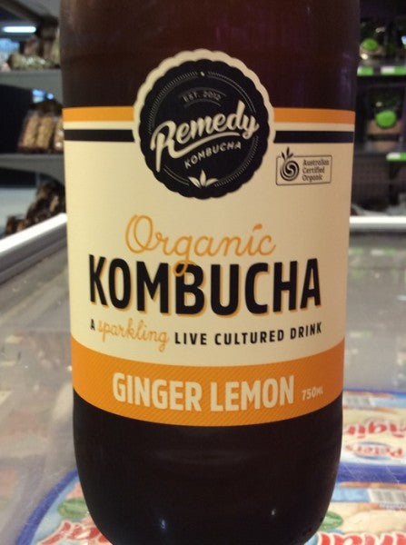 Organic Kombucha Ginger Lemon