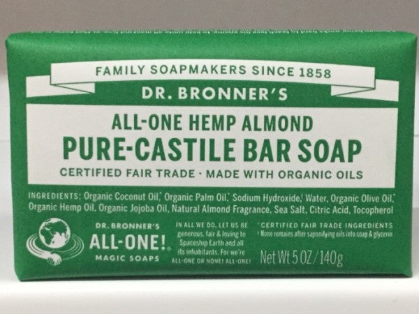 All One Hemp Almond Pure Castile Bar Soap