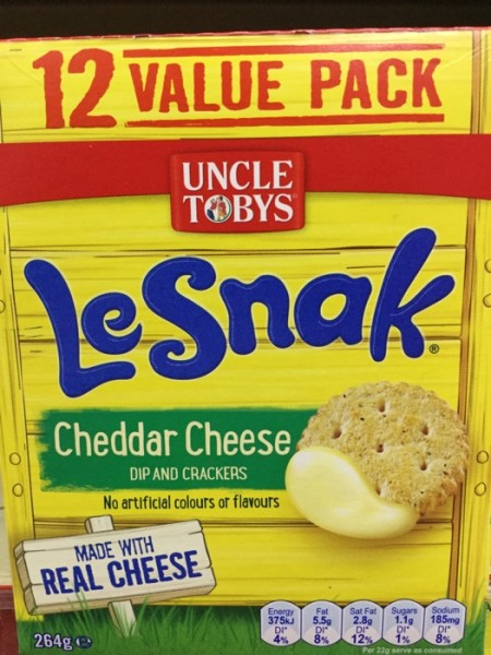 Le Snack Cheddar Cheese Dip And Crackers 12 Pack