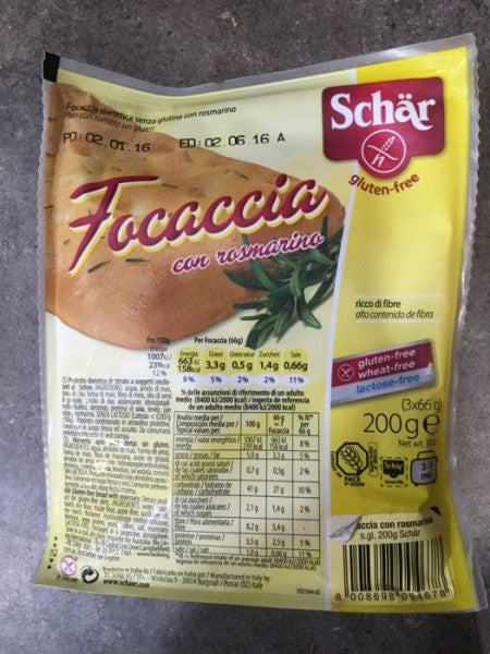 Gluten Free Focaccia con Rosmarino