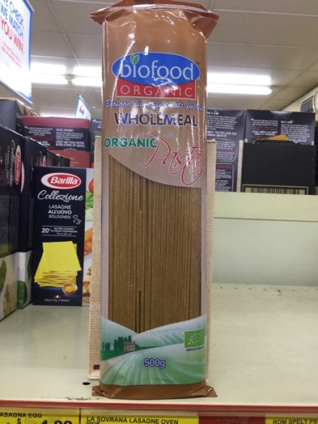 Wholemeal Organic Pasta