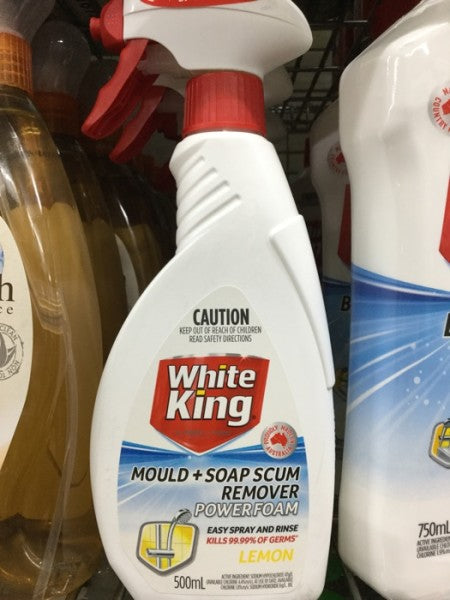 White King Mould + Soap Scum Remover Powerfoam Lemon