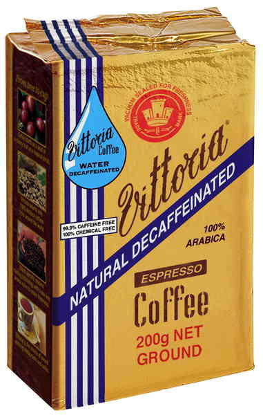 Vittoria Coffee Natural Decaffeinated Espresso Ground