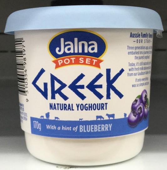 Greek Natural Yoghurt w/ A Hint Of Blueberry