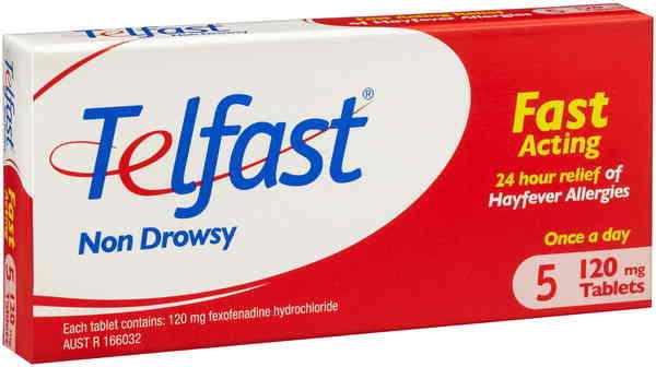 Telfast Hayfever Allergy Tablets 120mg