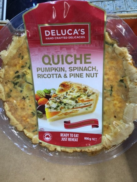 Quiche Pumpkin  Spinach  Ricotta & Pine Nut