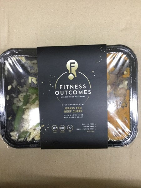 Grass Fed Beef Curry With Brown Rice And Green Beans