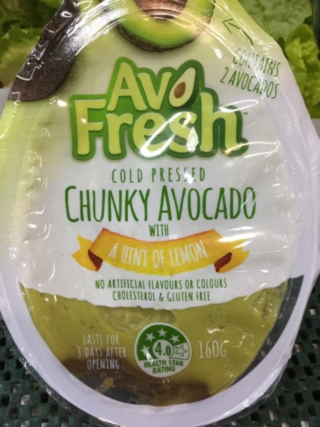 Cold Pressed Chunky Avocado Witn Lemon