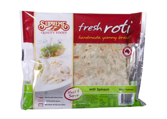 Fresh Roti with Spinach