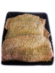 Crumbed Pork Schnitzels USING REE RANGE  EGGS