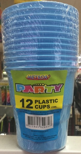 Plastic Cups Powder Blue 270ml