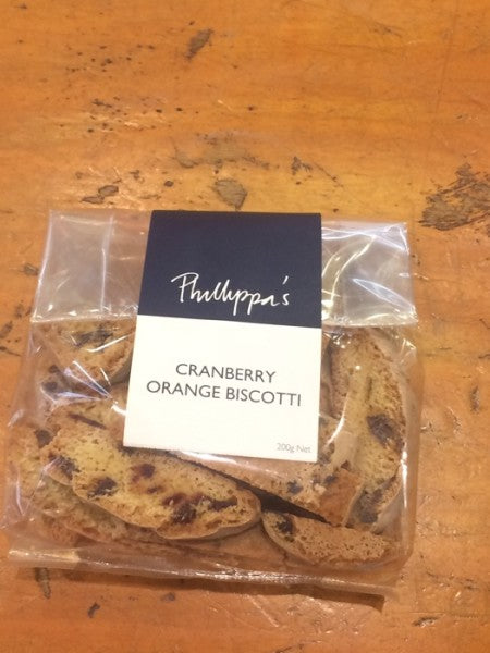 Phillippas Cranberry Orange Biscotti