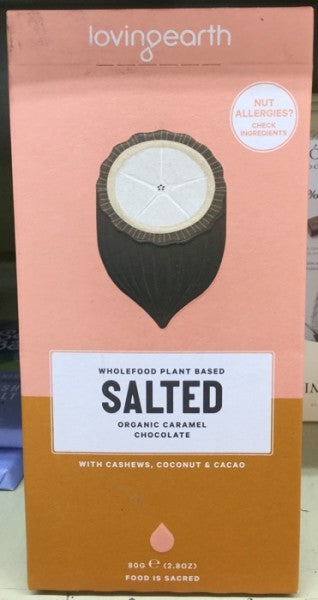 Wholefood Plant Based Salted Organic Caramel Chocolate