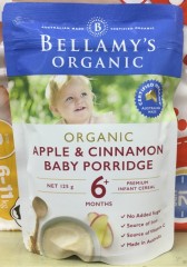 Organic Apple & Cinnamon Baby Porridge 6+ Months | 125g | Bellamy's | YG-005589-PD-014746