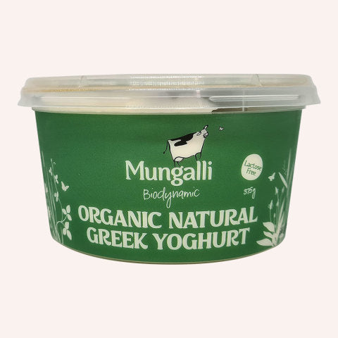 Greek Natural Yoghurt (lactose-Free & Biodynamic) | 375g | Mungalli Creek Dairy | YG-011002-RO-006650