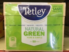 Natural Green Pure & Simple Tea | 50 Bags | Tetley | YG-010684-PD-052422