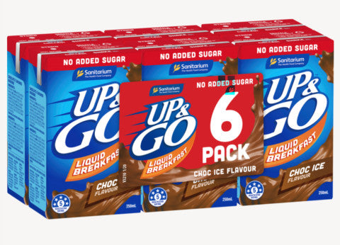 Up & Go Choc Ice No Added Sugar | 6 x 250ml | Sanitarium | YG-005094-PD-015919