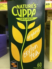 Ceylon Organic Tea Bags | 60 Bags | Natures Cuppa | YG-009461-PD-051739