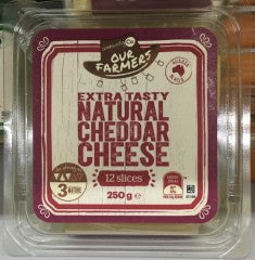 Extra Tasty Natural Cheddar Cheese Sliced | 12 Pack | Community Co | YG-005476-PD-017854