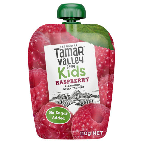 Kids Raspberry Greek Yoghurt Squeezie | 110g | Tamar Valley | YG-005483-PD-017935