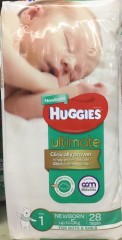 Ultimate Newborn Nappies For Boys & Girls Newborn-5 Kg | 28 Nappies | Huggies | YG-005541-PD-014762