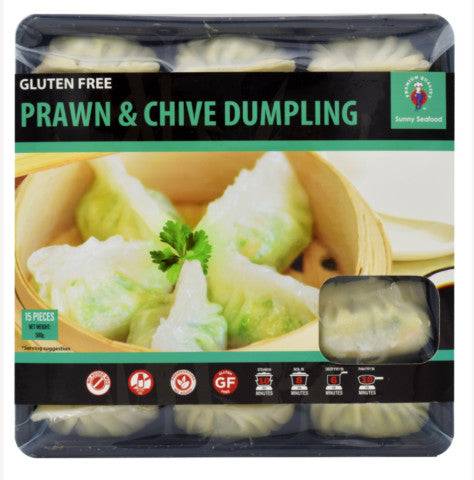 Gluten Free Prawn & Chive Dumpling | 15 Pieces | Sunny Seafood | YG-004476-PD-016014