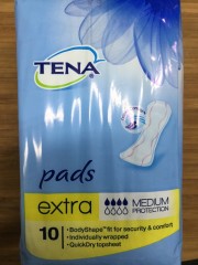 Tena Extra Long Length Pads | 10 Pads | Asaleo Care | YG-008885-PD-021126