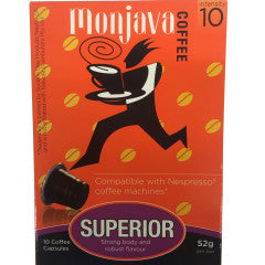 Superior Coffee Capsules Intensity 10 | 10 Capsules | Monjava | YG-008407-PD-052978