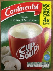 Classic Cream Of Mushroom | 70g | Continental Cup A Soup | YG-010276-PD-051794