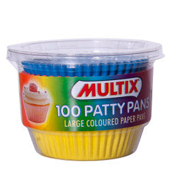 Coloured Large Patty Cases | 100 Pack | Multix | YG-008090-PD-051838