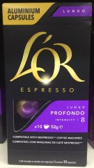 Lungo Profondo Intensity 8 | 10 Aluminum Capsules | Lor | YG-005209-PD-017782