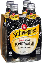 Schweppes Diet Indian Tonic Water 300ml X 4pk | 300ml x 4 Pack | Schweppes Beverages | YG-006608-PD-048399