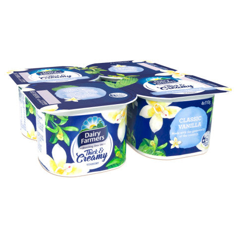 Dairy Farmers Thick & Creamy Yoghurt Vanilla Multipack | 4 x 110 | Dairy Farmers | YG-011721-PD-016532