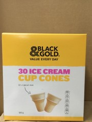 Ice Cream Cup Cones | 120g | Black & Gold | YG-008209-PD-052184