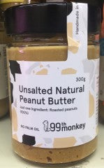 Unsalted Natural Peanut Butter | 325g | 99th Monkey | YG-005854-PD-014651
