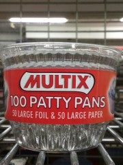 Foil & Paper Patty Pans Large | 100 Patty Pans | Multix | YG-007920-PD-052030