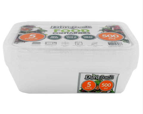 Food Containers | 5 x 500ml | Durafresh | YG-004909-PD-015722