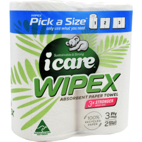 Wipex Paper Towel Pick-A-Size 2pack | 2 Pack | Icare | YG-004462-PD-016125