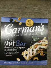 Roasted Nut Bar Greek Style Yoghurt & Blueberry | 160g | Carman's | YG-009749-PD-052778
