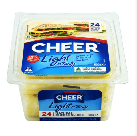 Light N' Tasty Natural Cheese Slices | 24 Slices | Cheer | YG-010617-PD-016638