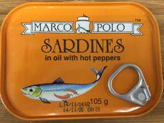 Sardines In Oil With Hot Peppers | 105g | Marco Polo | YG-008207-PD-052822