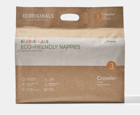 Eco-Friendly Nappies Size 3 Crawler | 26 Nappies | Ecoriginals | YG-004852-PD-005852