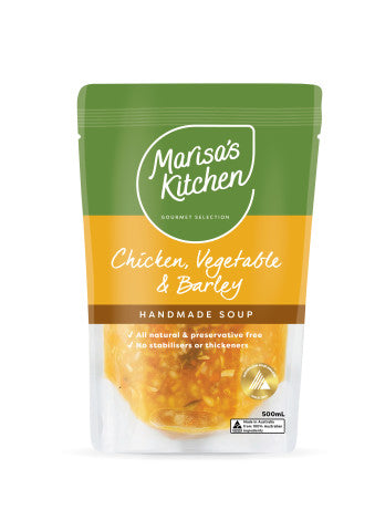 Chicken, Vegetable & Barley Handmade Soup | 500g | Marisa's Kitchen | YG-000619-GFV-002160