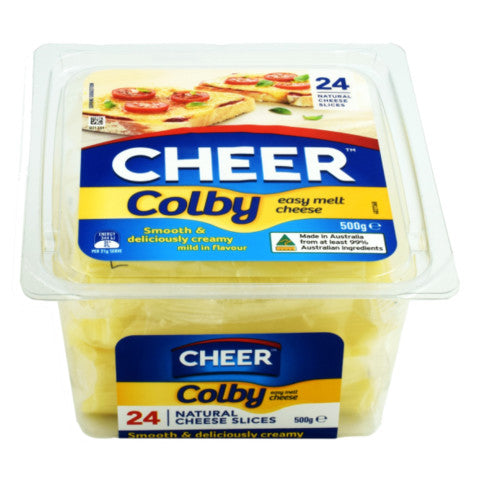 Colby Natural Cheese Slices | 24 Slices | Cheer | YG-010624-PD-016791