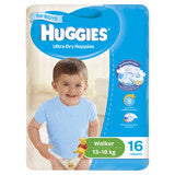 Ultra Dry Walker Nappies For Boys 13-18kg | 16 Nappies | Huggies | YG-005902-PD-053156