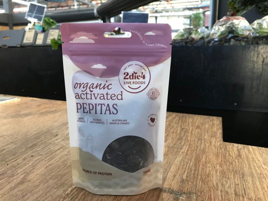 Activated Organic Pepitas | 100g | 2 Die 4 Live Foods Byron Bay | YG-011010-RO-006711